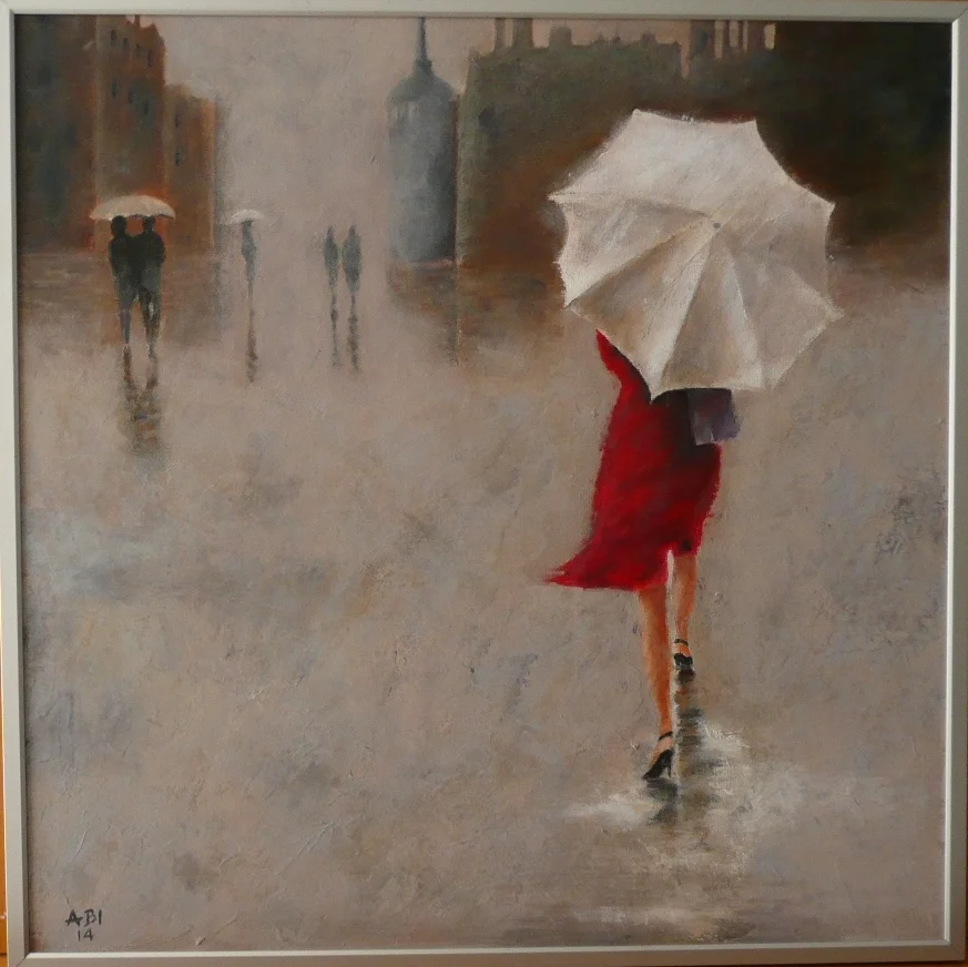Gestaltes met witte plu